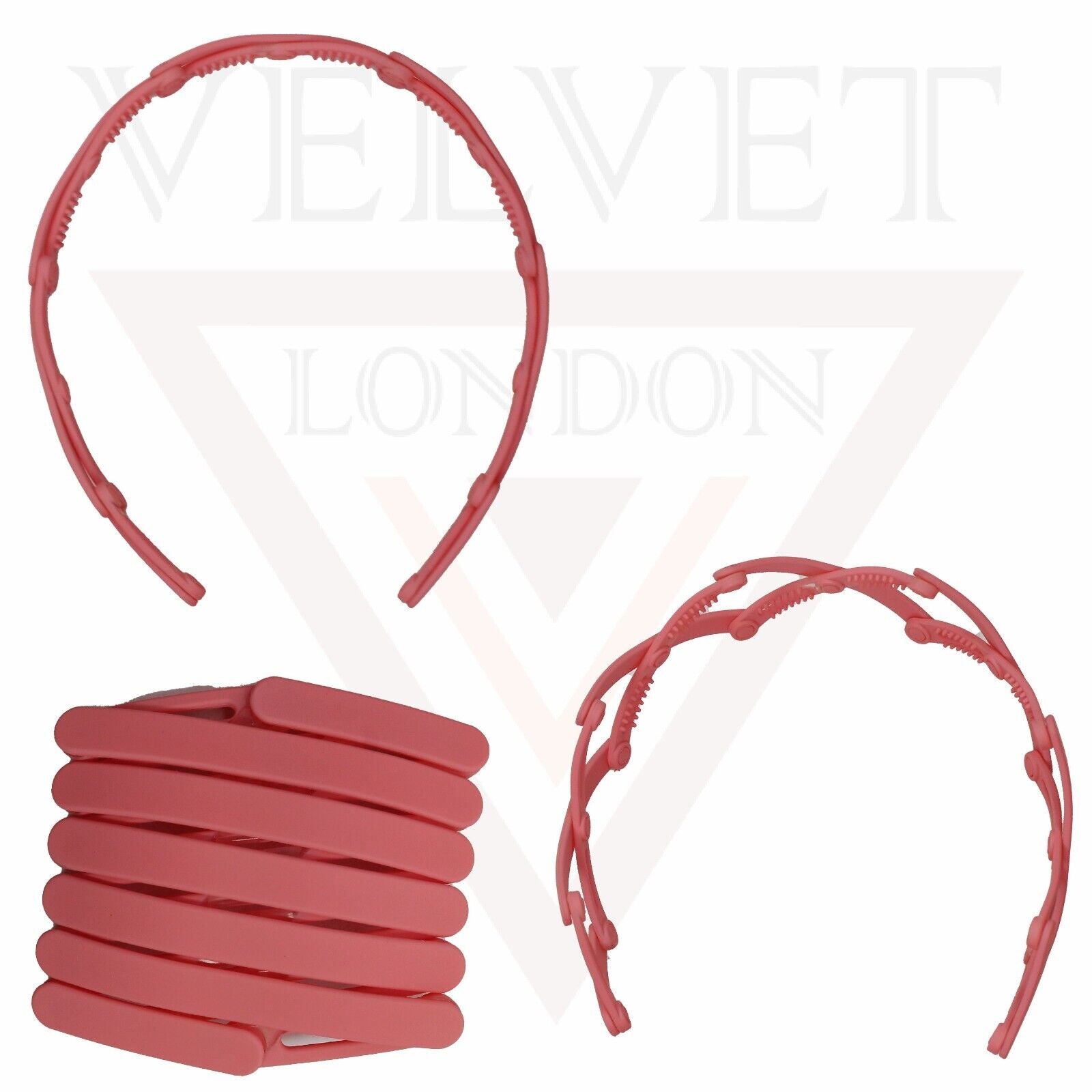 3x Pocket Hair Band Retractable Non-Slip Headband Teeth Comb Folding Hair Hoop