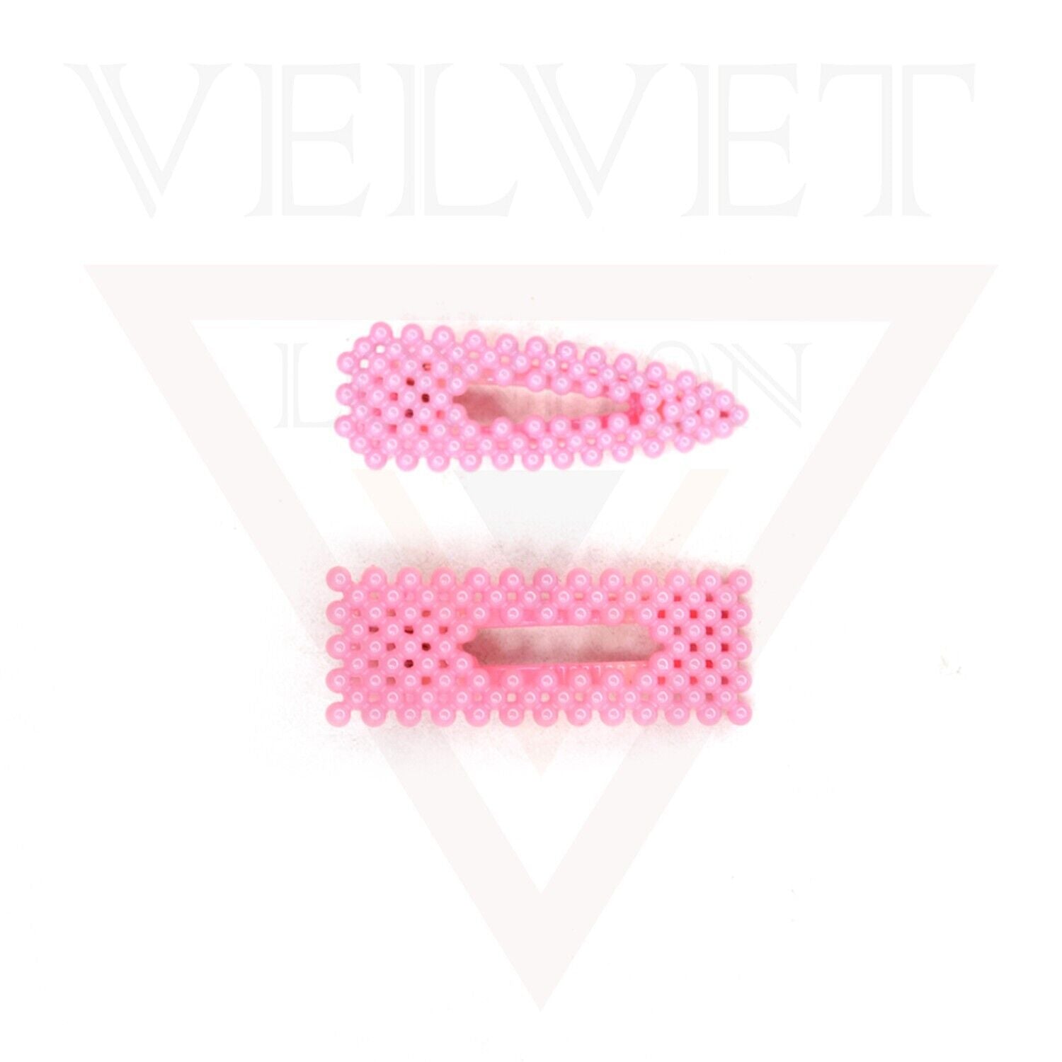 2x Hair Clips Pearl Pink Hairpins Plastic Teeth Clamp Beauty Hair Accessory Grip