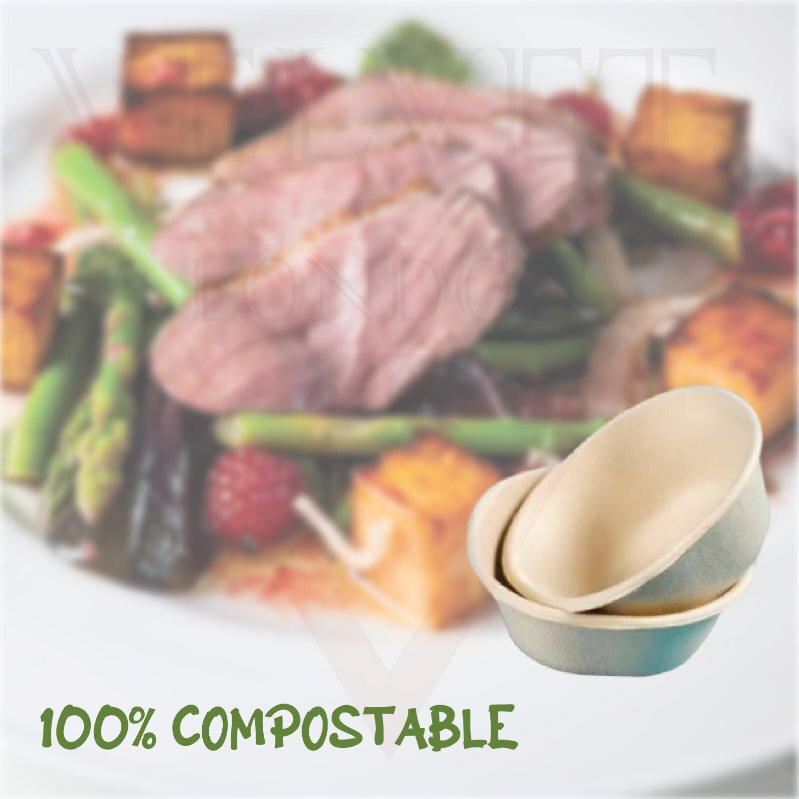 Disposable Bagasse Bowls Soup Salad Dessert Bowl Sturdy Paper Bowls for Hot Food
