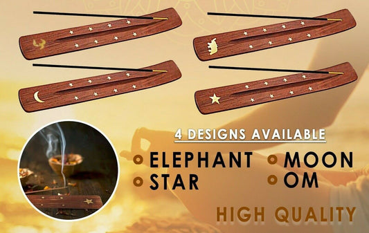 Wooden Incense Stick Holder Ash Catcher Incense Burner Gifts Burning Joss Sticks