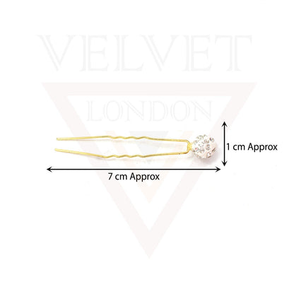 Hair Pins Rose U Pins Flower Pearl Diamond Glitter Hair Clips Brooch For Bridal 
