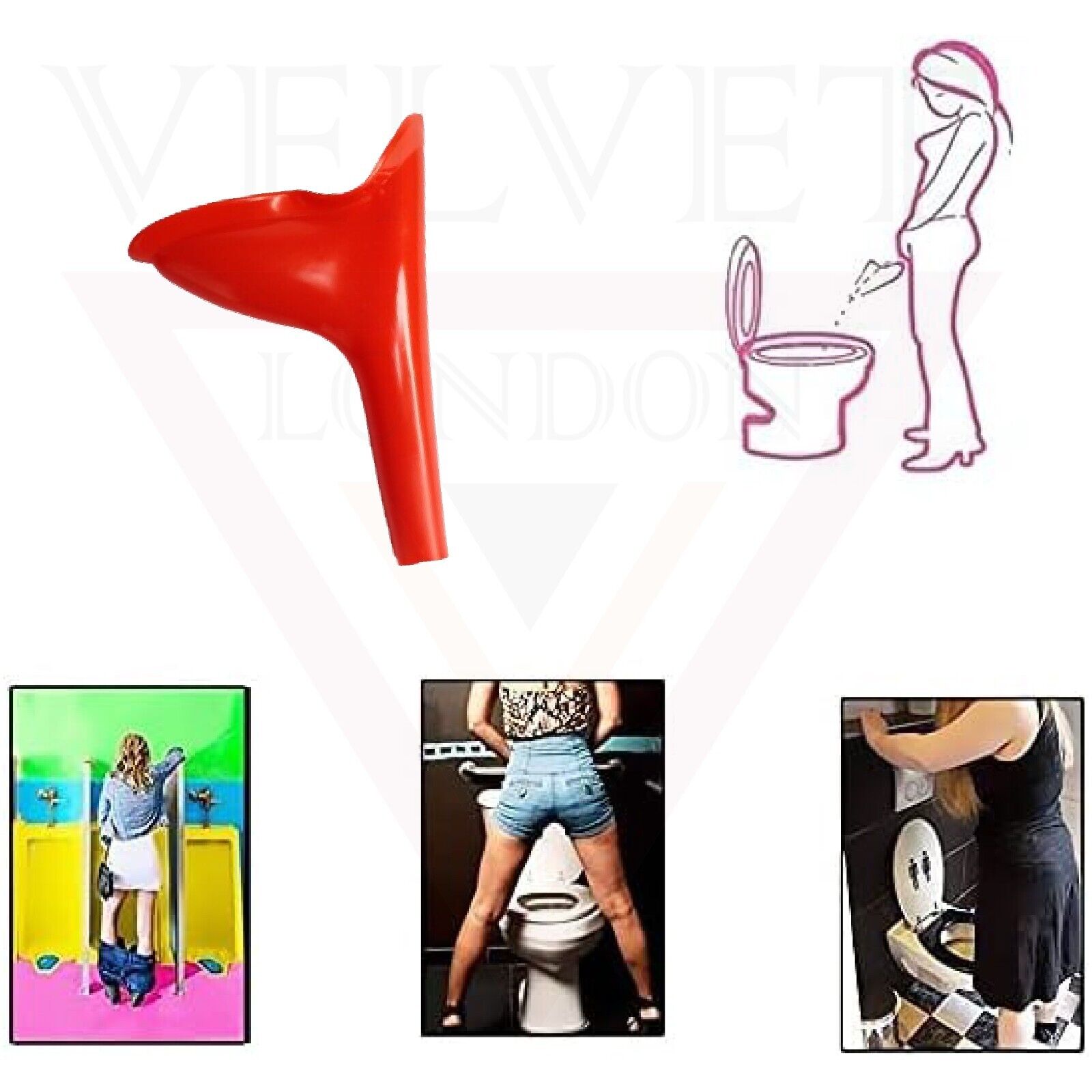 Female Urination Device Reusable Female Urinal Portable Funnel for Women Wee Cup