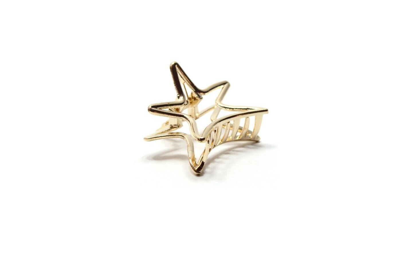 4x Hair Clamp Hair Claw Clips Star Metal Mini Hair Jaw Claw Barrattes Clutchers