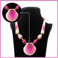 Tribal Colourful Beaded Traditional Necklace Pendant With Earrings Boho Ethnic