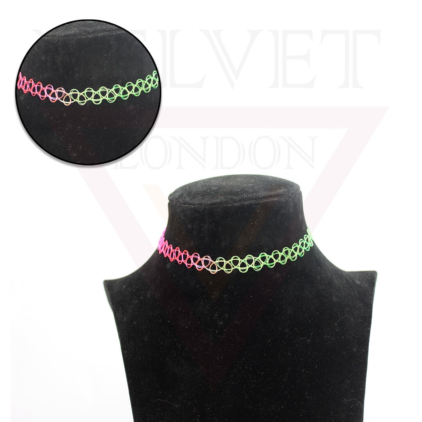 Retro Style Tattoo Necklace Stretch Elastic Choker Classic Stretch For Girls 