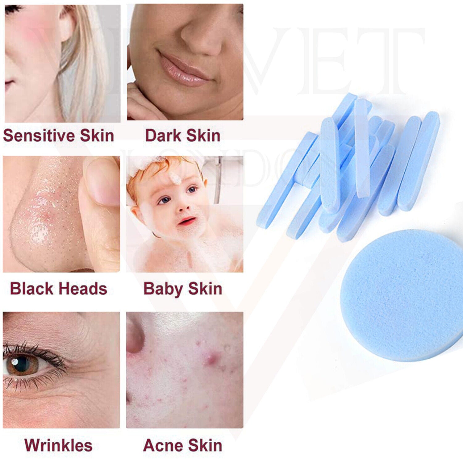 Cleansing Exfoliating Face Sponges for Washing Face Disposable Facial Sponges