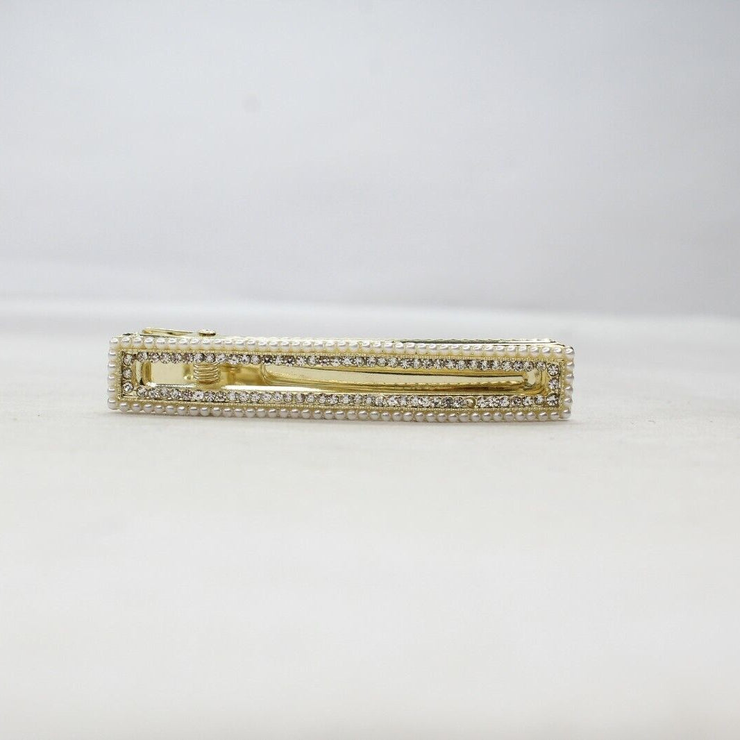 Pearl Hair Clips Pins Golden Hairpins Metal Diamond Hairdressing Crocodile Grips