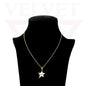 Pendant Necklace Small Colour Star Golden Chain Vintage Delicate Choker For Girl