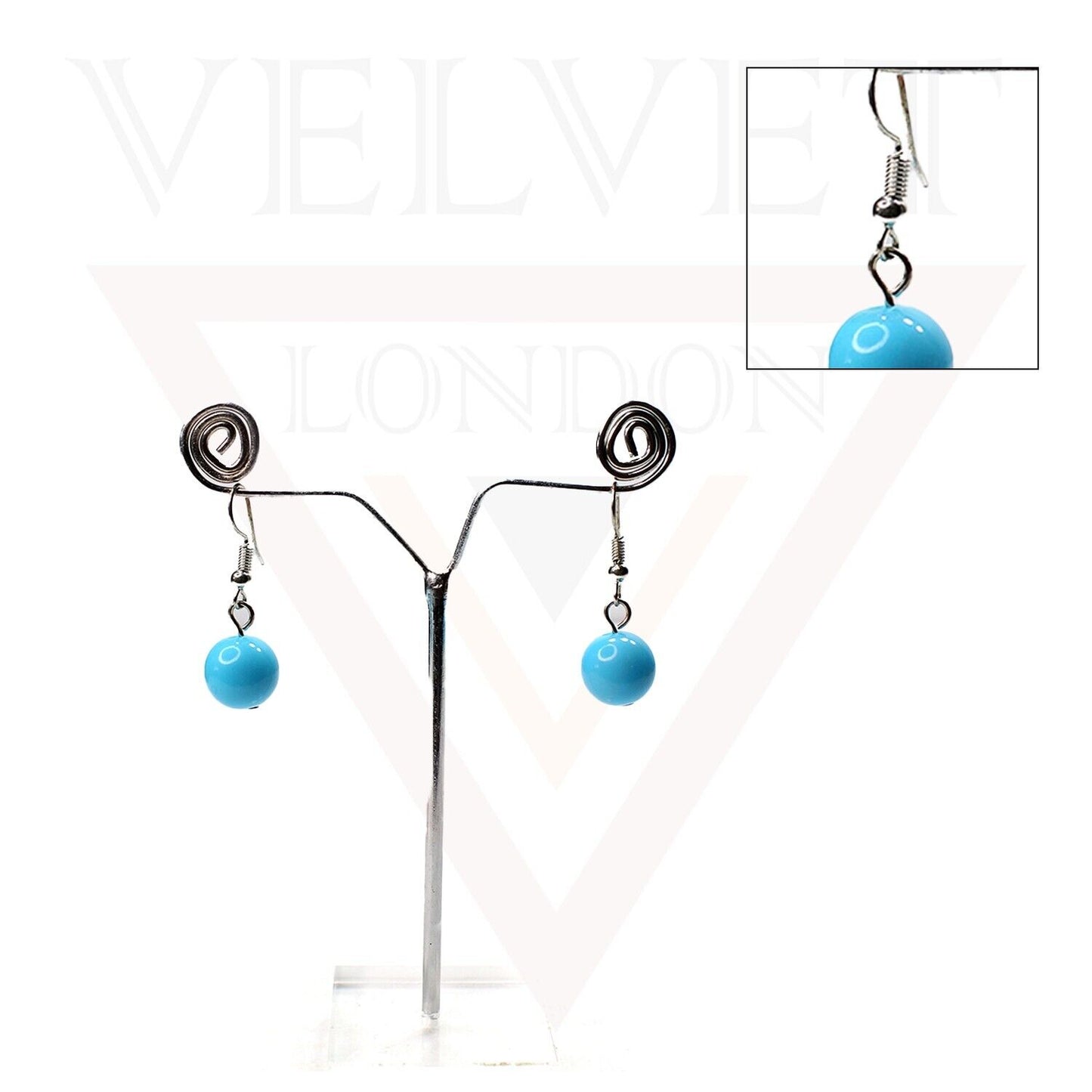 Necklace Drop Earrings And Flex Bracelet Elastic Beads Charm Baby Jewellery Set
