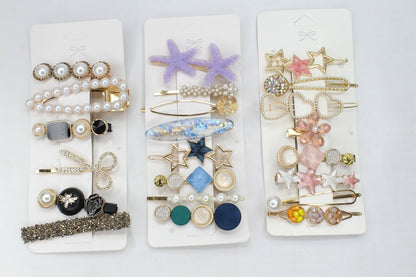 Pearls Hair Clips Rhinestone Diamonds Hair Pins korean Clip Headwear Styling