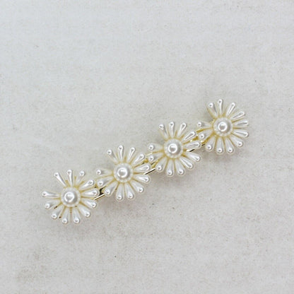 Pearl Hair Clips Pins Golden Hairpins Metal Diamond Hairdressing Crocodile Grips