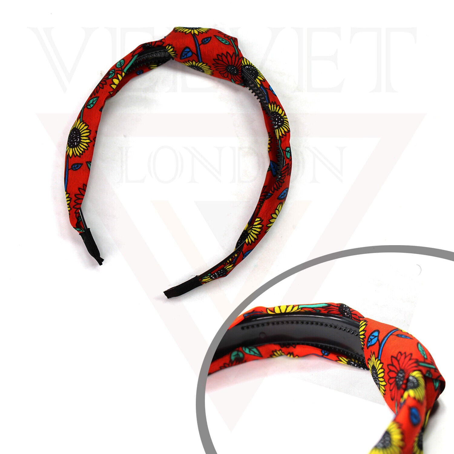 Fabric Headbands Hair Bands Flower Print Elastic Head Wrap Cute Knot Hair Hoop