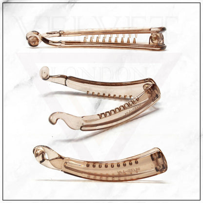 Women Long Hair Banana Hair Clip Tort Twisted Long Fish Clip Comb Grip