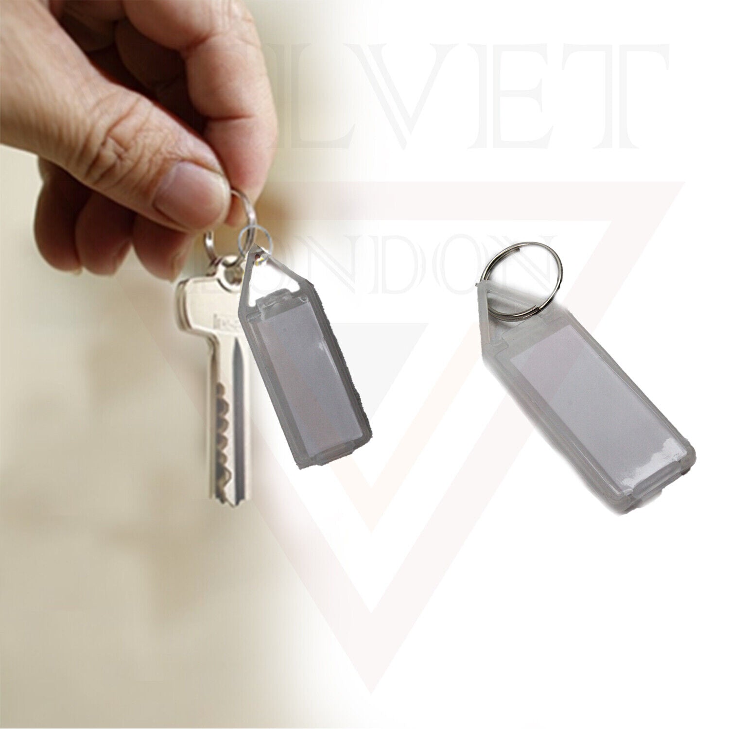Keychain Tag Label Key Ring ID White Decorative Purpose On Keys Luggage Label