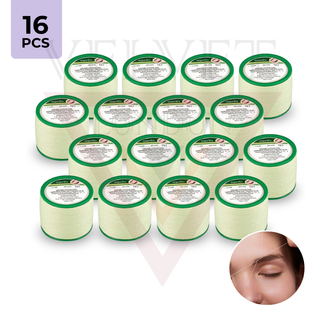16x Organica Eyebrow Cotton Thread Antiseptic Facial Hair Removal Threading New