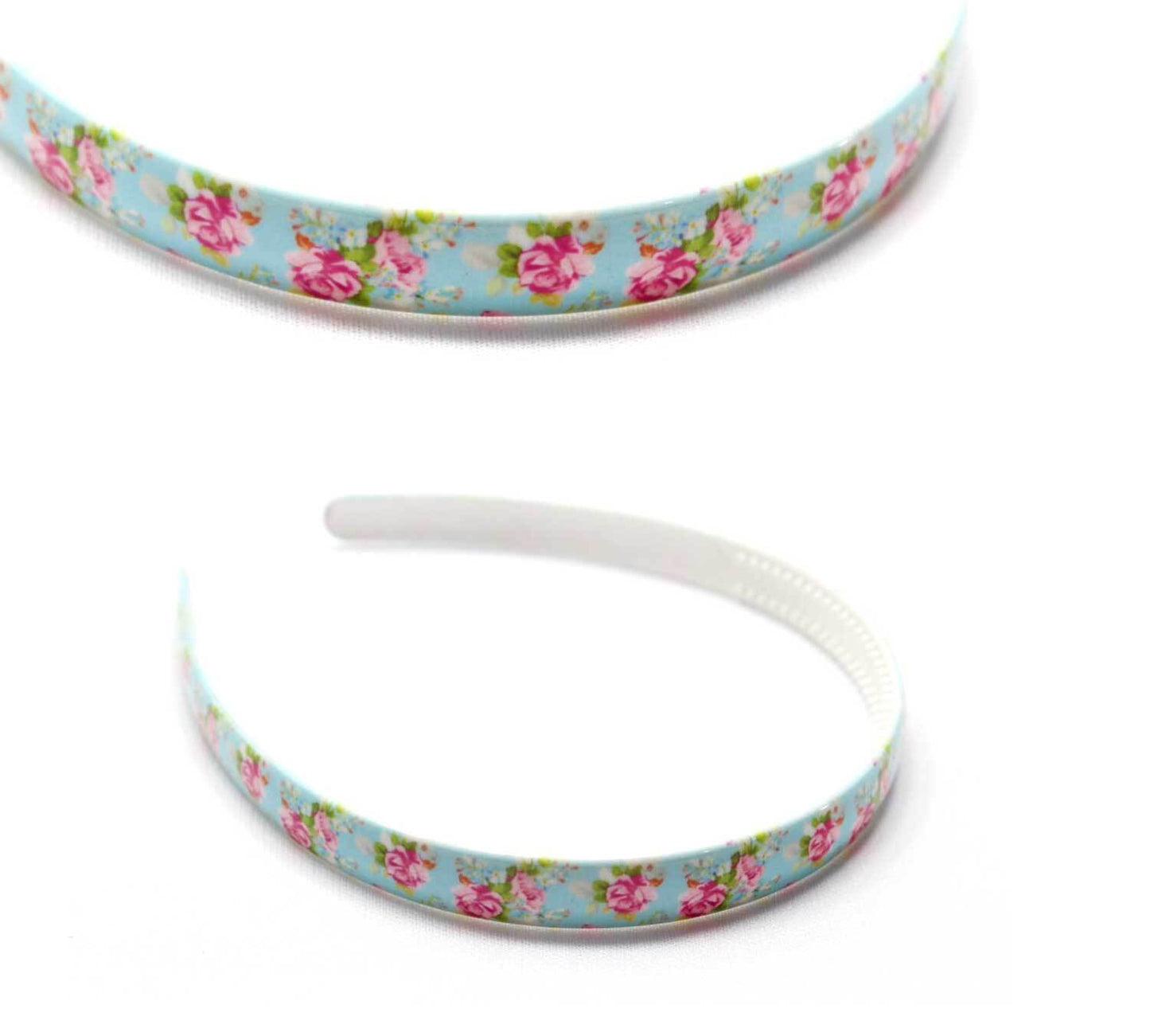 Flower Print Hair Bands Headband With Teeth Hair Hoop Non-slip Gripper Headwears
