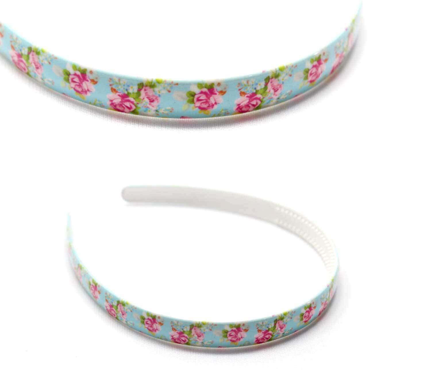 Flower Print Hair Bands Headband With Teeth Hair Hoop Non-slip Gripper Headwears
