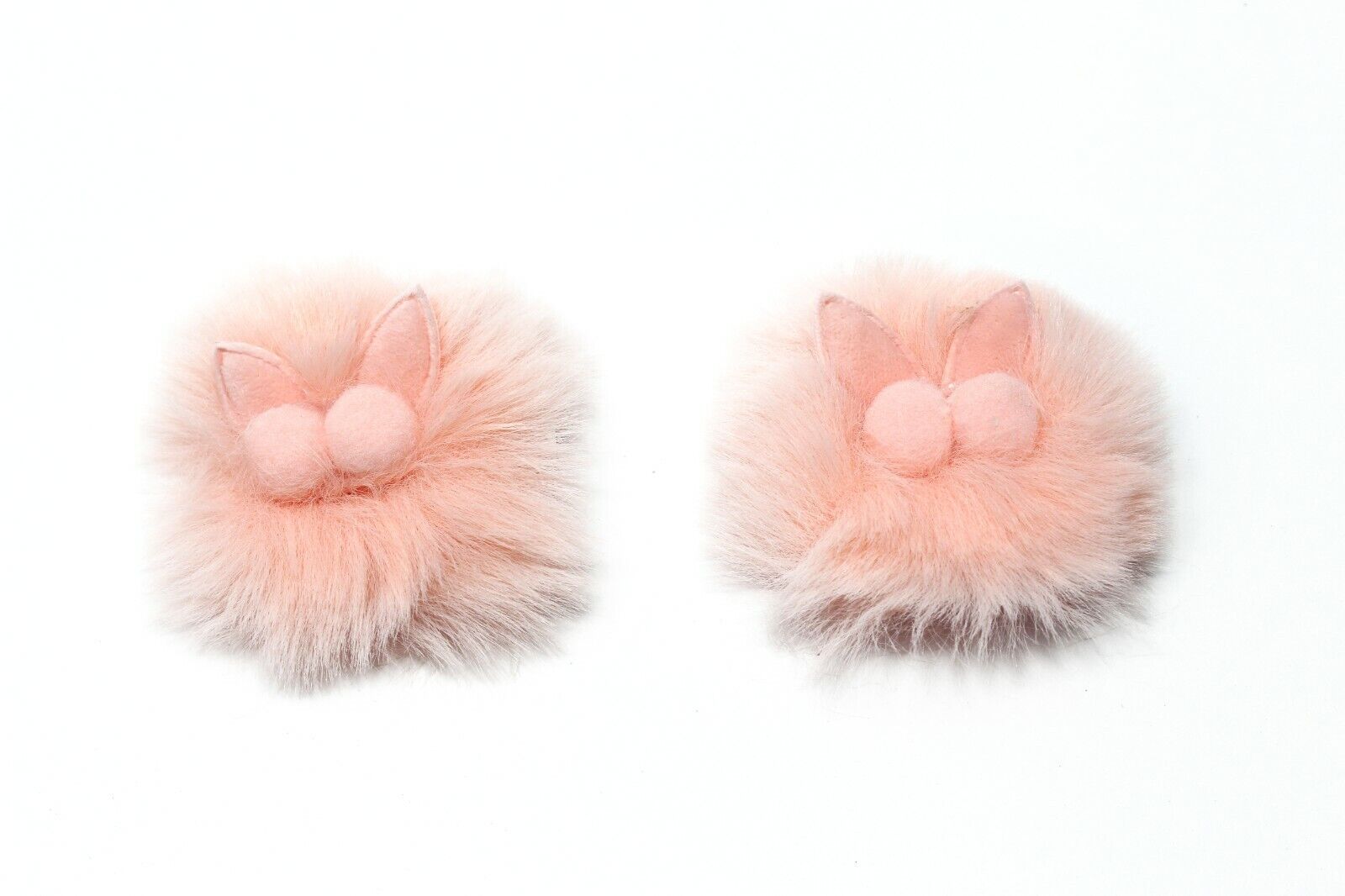 2x Baby Plush Hair Clip Soft Faux Fur Barrette Crocodile Clips Slide Snap Pin
