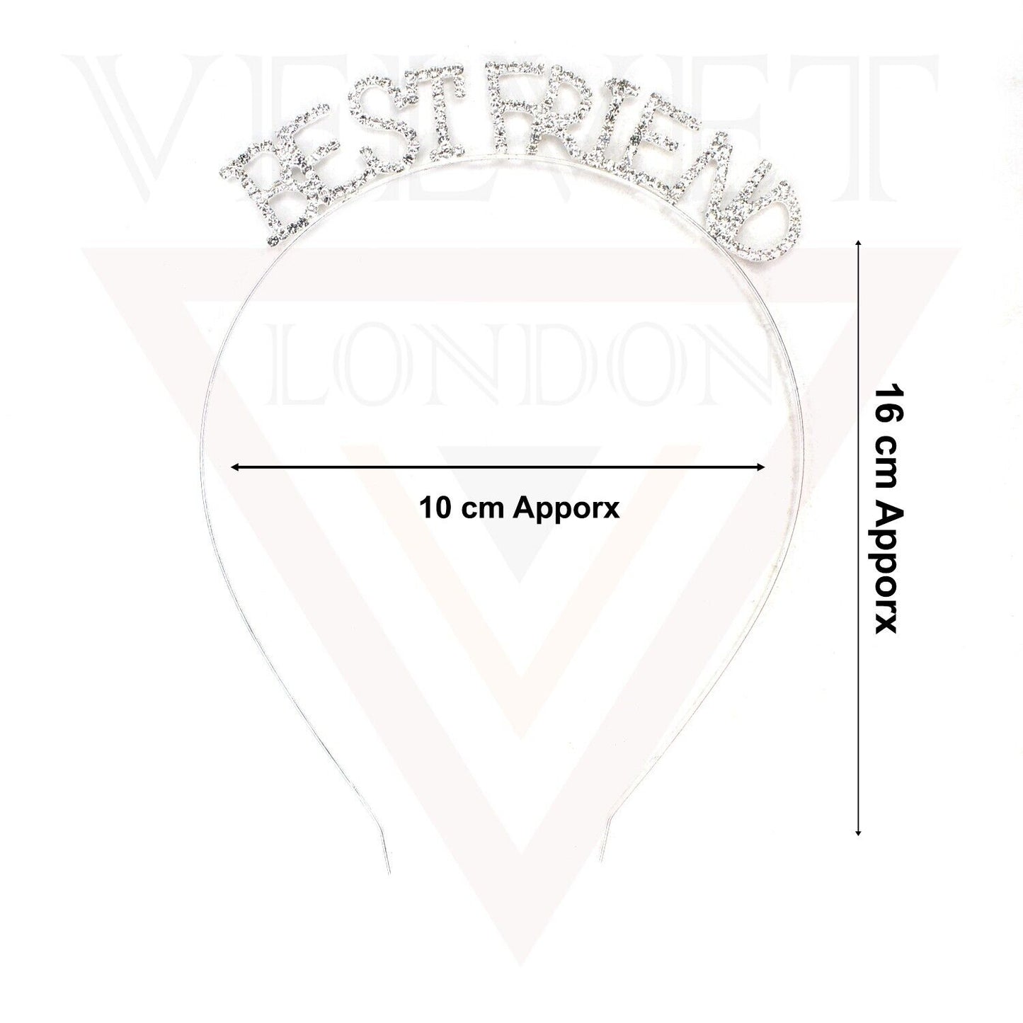 Headband Best Friend Hair Hoop Hair Band Rhinestone Princess Crown Party UK