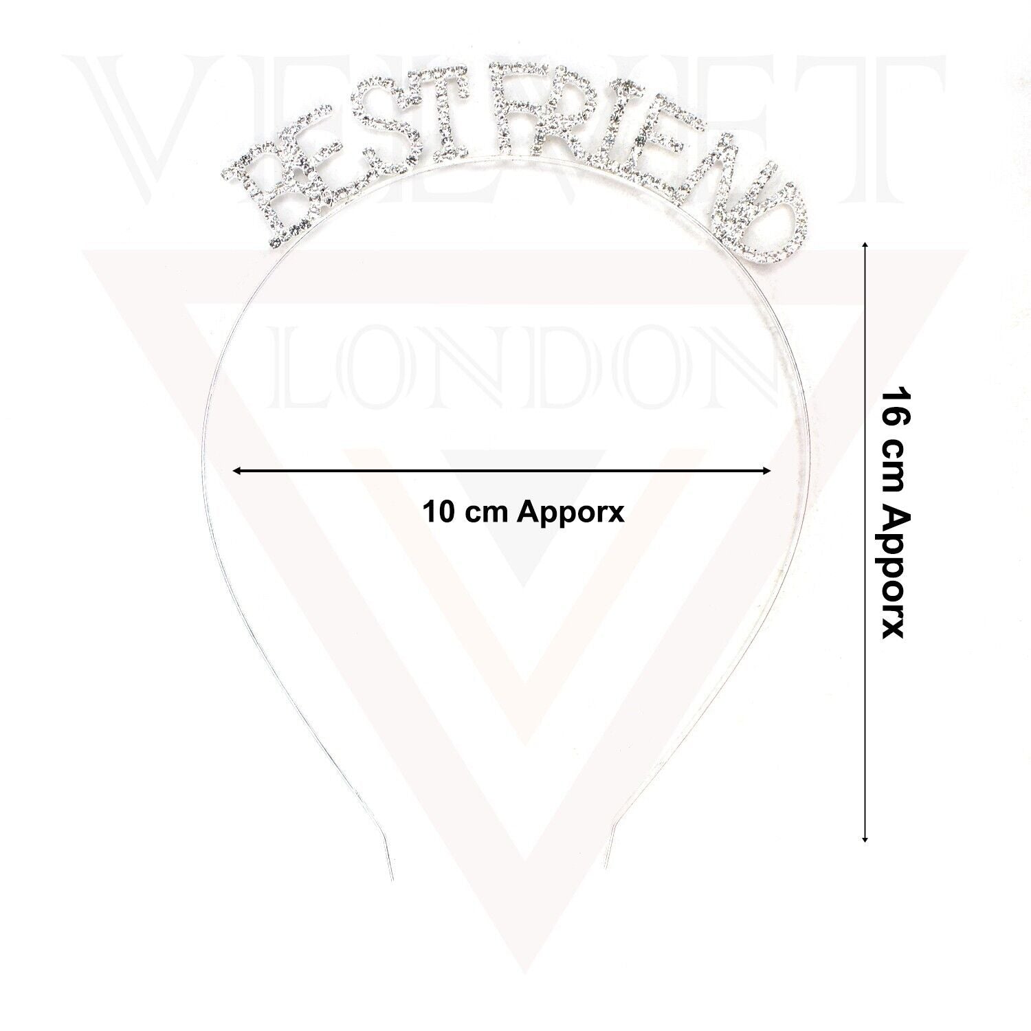 Headband Best Friend Hair Hoop Hair Band Rhinestone Princess Crown Party UK