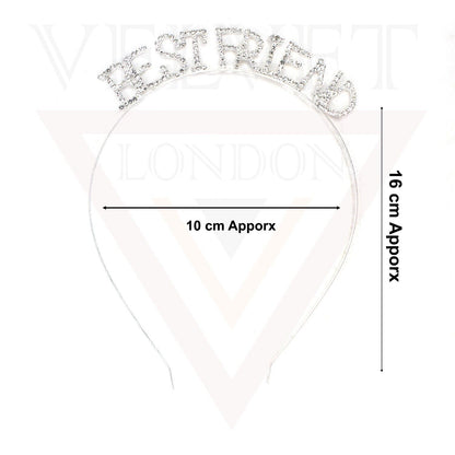 Headband Best Friend Hair Hoop Hair Band Rhinestone Princess Crown Party UK