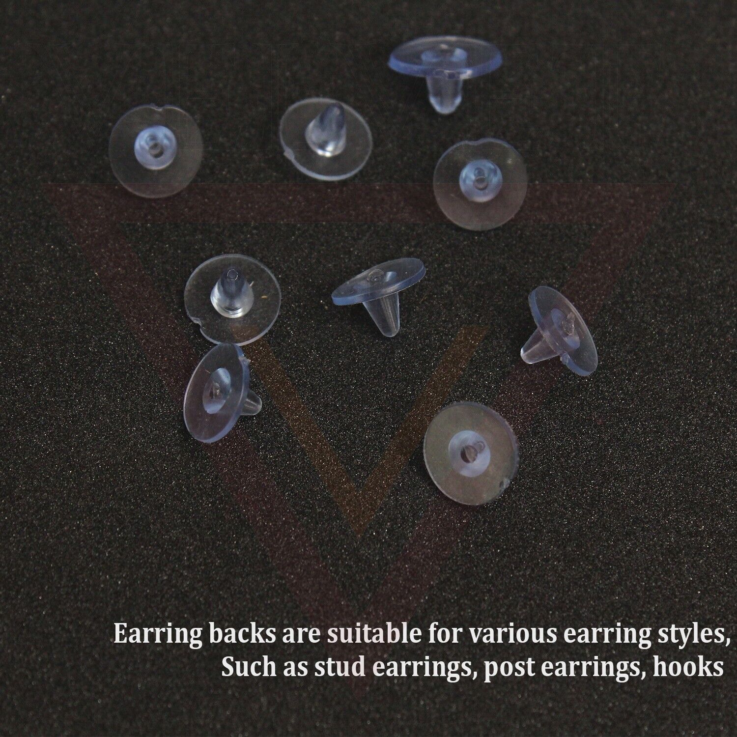 Earring Backs with Pad for Stud Earrings Blue Silicone Safety Back Stoppers