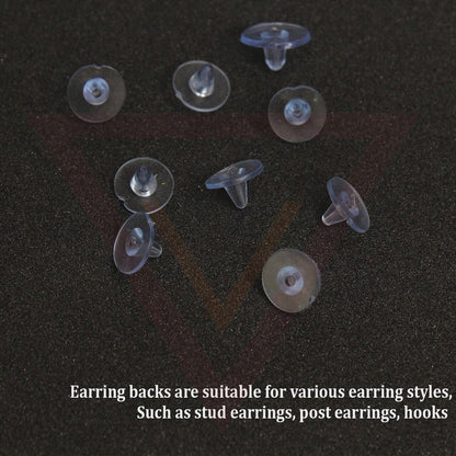 Earring Backs with Pad for Stud Earrings Blue Silicone Safety Back Stoppers