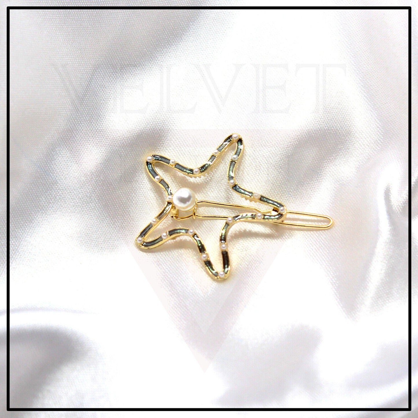 Hair Clips Star Shape Pearl Korean Snap Clips Slider Grips Pins Hair Accessories