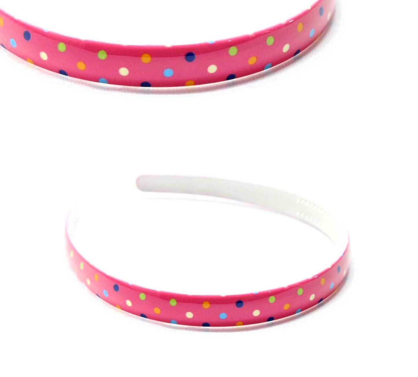 Doted Print Hair Bands Headband With Teeth Hair Hoop Non-slip Gripper Headwears