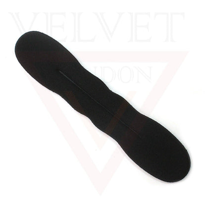 2Pcs Black Bun Maker Sponge Clip Curler Ring Twist Hair Styling Tool Donut Ring