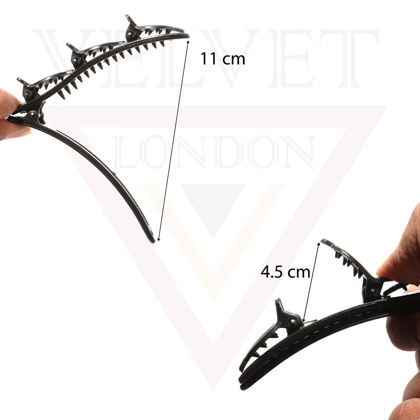 4Pcs Double Bangs Hairstyle Hair Twist Clip Black Hairpin Hairstyles Accessories