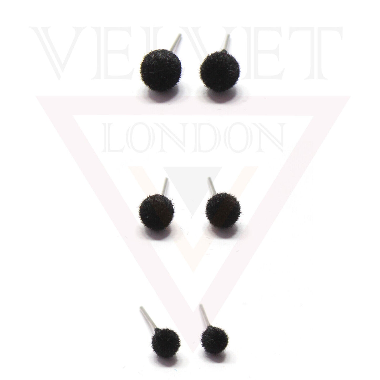 Stud Earrings 3x Round Pearl Ball Ear Stud Ladies 4mm/6mm/8mm Girl Jewellery Set