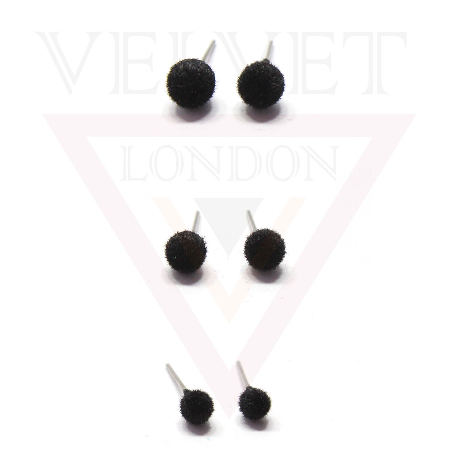 Stud Earrings 3x Round Pearl Ball Ear Stud Ladies 4mm/6mm/8mm Girl Jewellery Set