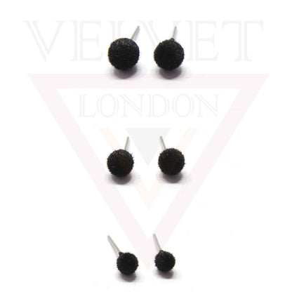 Stud Earrings 3x Round Pearl Ball Ear Stud Ladies 4mm/6mm/8mm Girl Jewellery Set