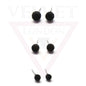 Stud Earrings 3x Round Pearl Ball Ear Stud Ladies 4mm/6mm/8mm Girl Jewellery Set