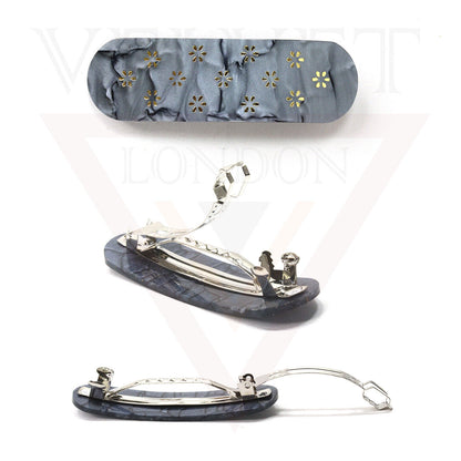 Flower Hair Clip Snap Hair Barrettes Classic Automatic Acrylic Tortoise Clip Pin