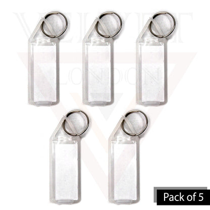 Keychain Tag Label Key Ring ID White Decorative Purpose On Keys Luggage Label