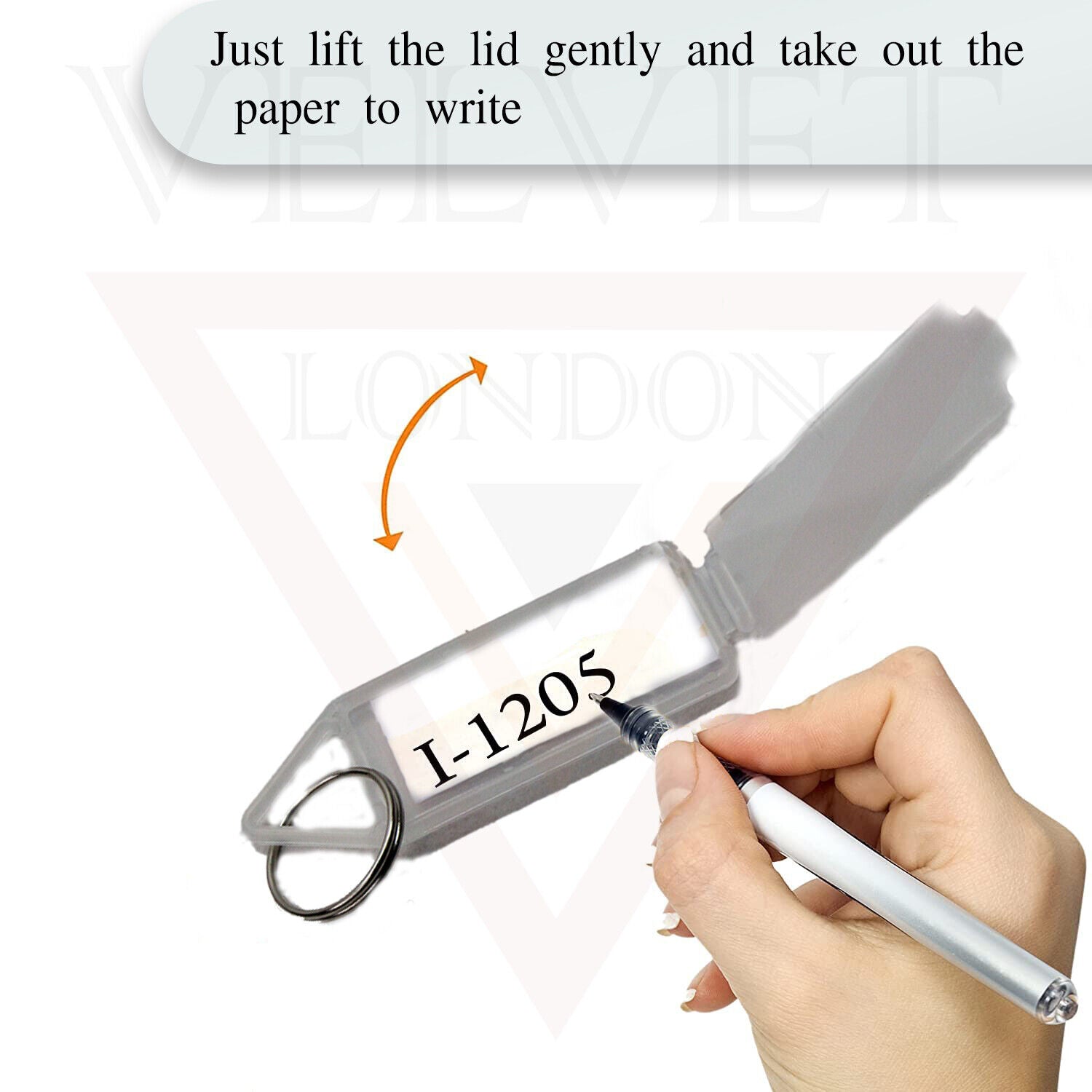 Keychain Tag Label Key Ring ID White Decorative Purpose On Keys Luggage Label