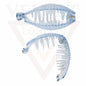 Banana Clip Transparent Oval Hair Clips Comb Ponytail Holder Non-Silp Grip Clamp