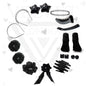 Headbands Earrings Sock Clips Valentine's Day Gift Girls Black Hair Accessories