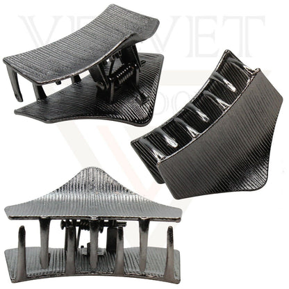 Hair Claw Clips Pyramid Hair Clamp Non-Slip Metal Lining Strong Hold Hair Jaw