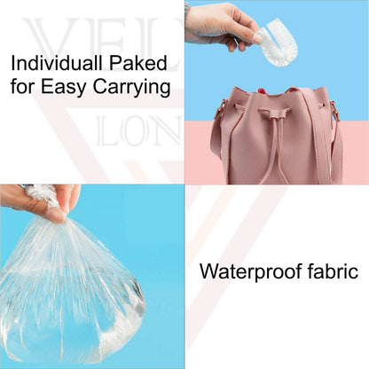 Disposable Shower Caps Bath Caps Large Thick Clear Waterproof Hair Solon 50Pcs