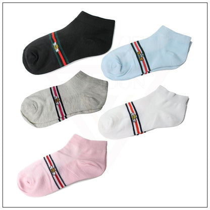 3 Line Crew Socks Novelty Cotton Butterfly Print Socks For Women and Girls