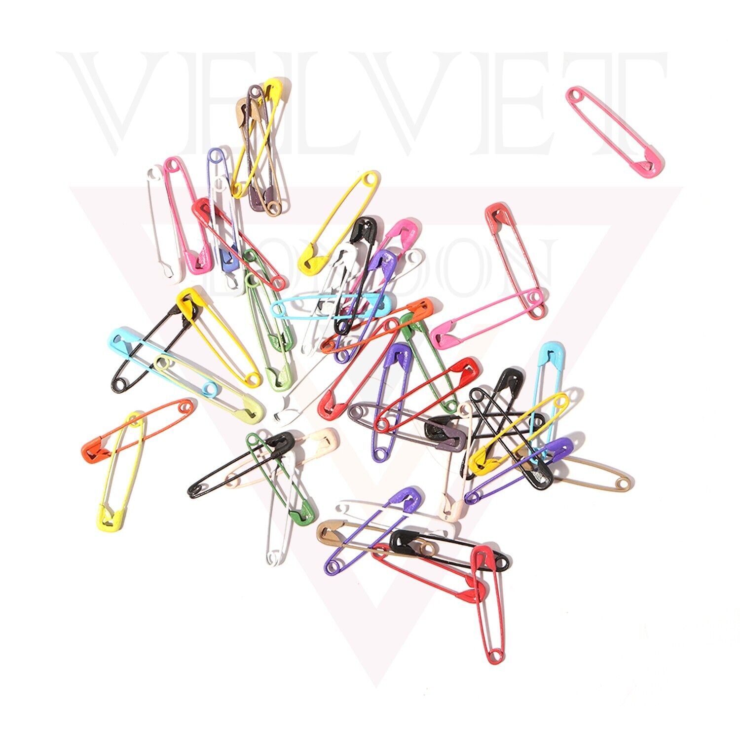 100Pcs Multi-Color Safety Pins For Clothes Craft Sewing Nickel Metal Plated 3 Cm