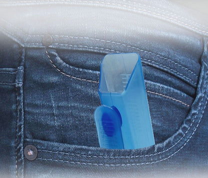 Blue Transparent Portable Pill Dispenser Easily & Quickly Push From Blister Pack