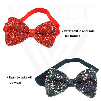 Baby Bow Headband Ribbon Elastic Hair Band Girl Headwear Bow Lace Band