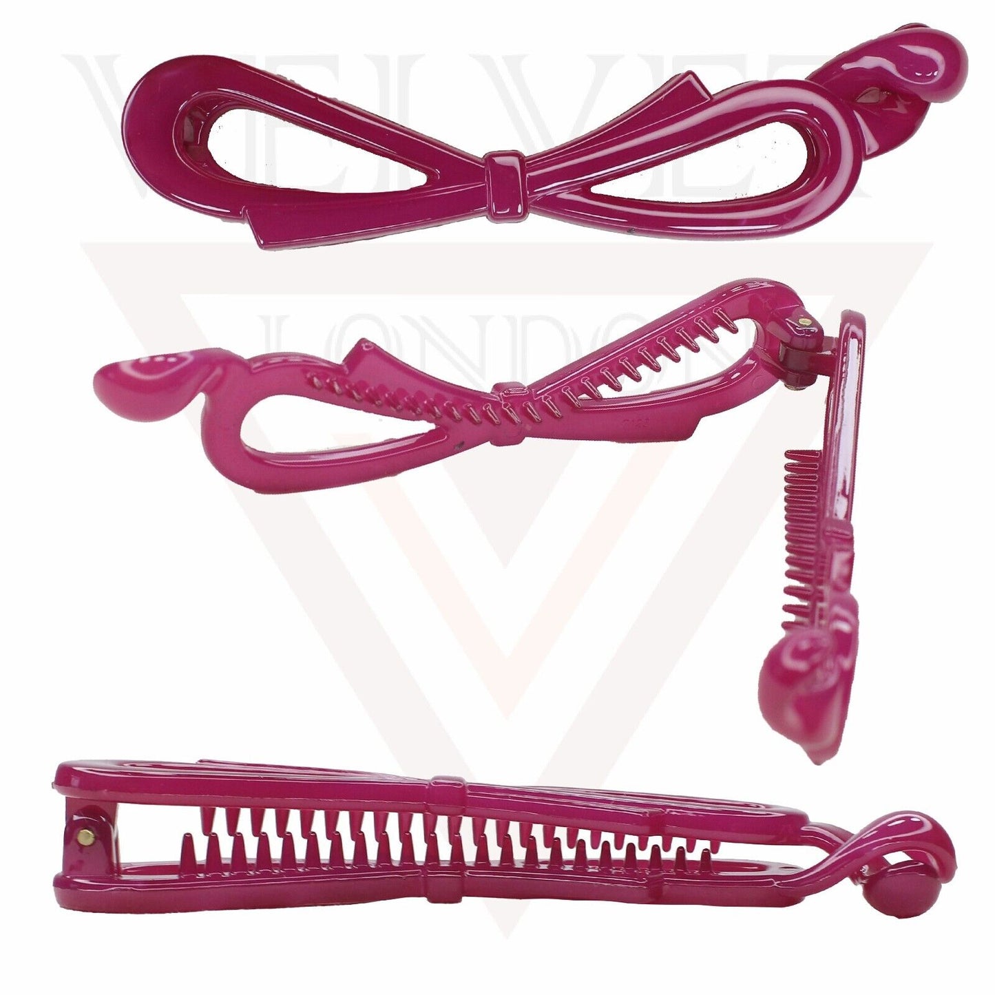 Banana Clips Bow Ponytail Holder Hair Pins Grips Fishtail Twist Comb Hair Clips