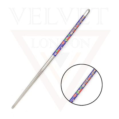 1x Metal Hair Sticks Bun Holder Floral Chignon Hairpin Hair Stylish Chopstick