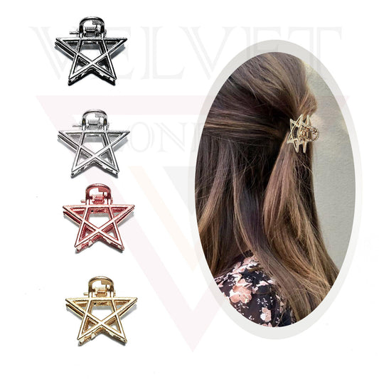 Star Hair Claw Metal Mini Hair Jaw Clips Hair Clamp Tiny Hair Clips Barrettes