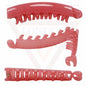 Banana Hair Clips Dark Square Barley Twist Fishtail Comb Ponytail Holder Grips
